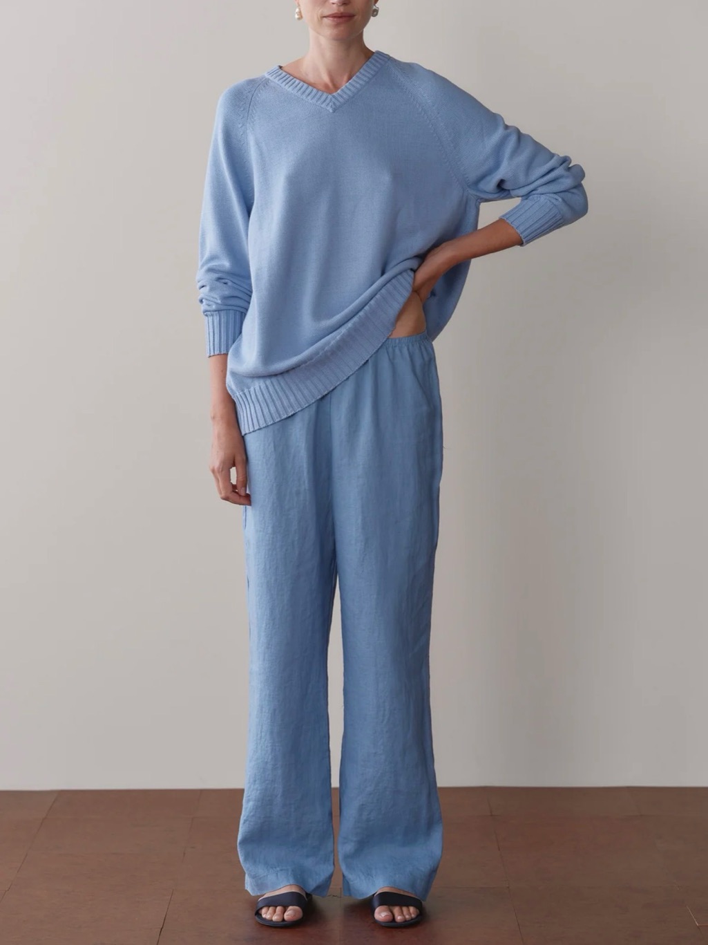 Nwt Donni. The Linen Simple Pant